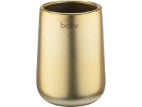 baliv Kelímek na zubní kartáčky Retro Futures keramický zlatý