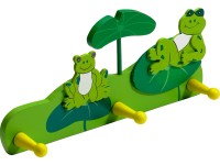 Hettich Dětský věšák Žáby zelený 3 háky