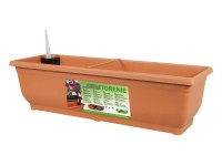 Truhlík samozavlažovací TORENIE plastový, terakota, 60 cm