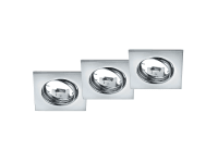 Trio Vestavné svítidlo Jura 3 x GU10, chrom 80 x 80 x 70 mm