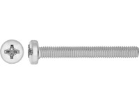 Závitový šroub s půlkulatou hlavou PH2 bíle pozinkovaný M4 x 16 mm, 100 ks