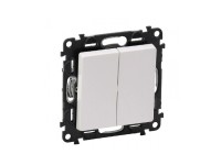 Legrand Dvojitý střídavý přepínač č. 6+6 Valena Life, 10 AX - 250 V, bílá