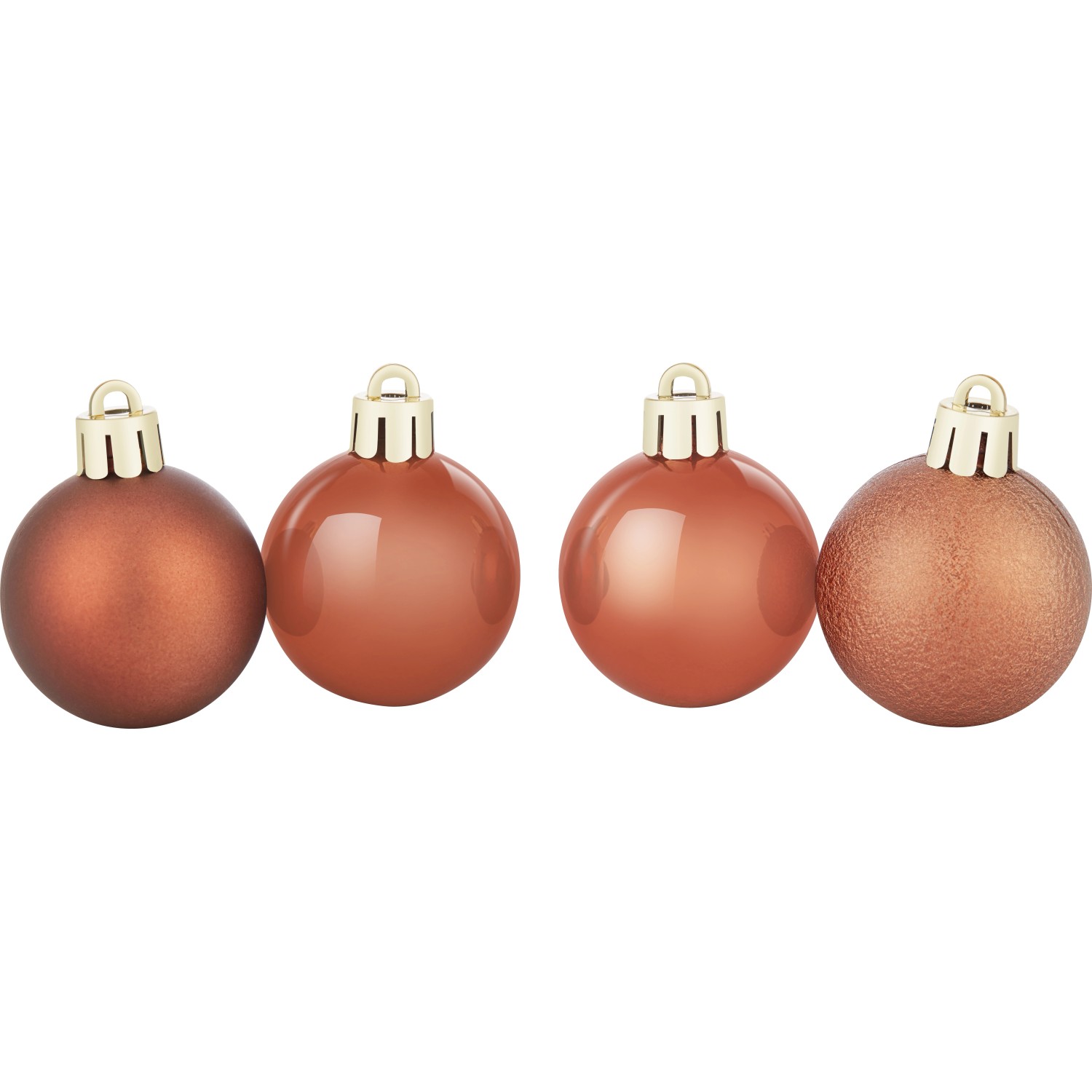 Sada vánočních koulí, koňaková, pr. 4 cm, 30dílná