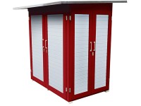 Weka Zahradní skříň Garten Q Kompakt, švédská červená, 217 x 224 x 155 cm