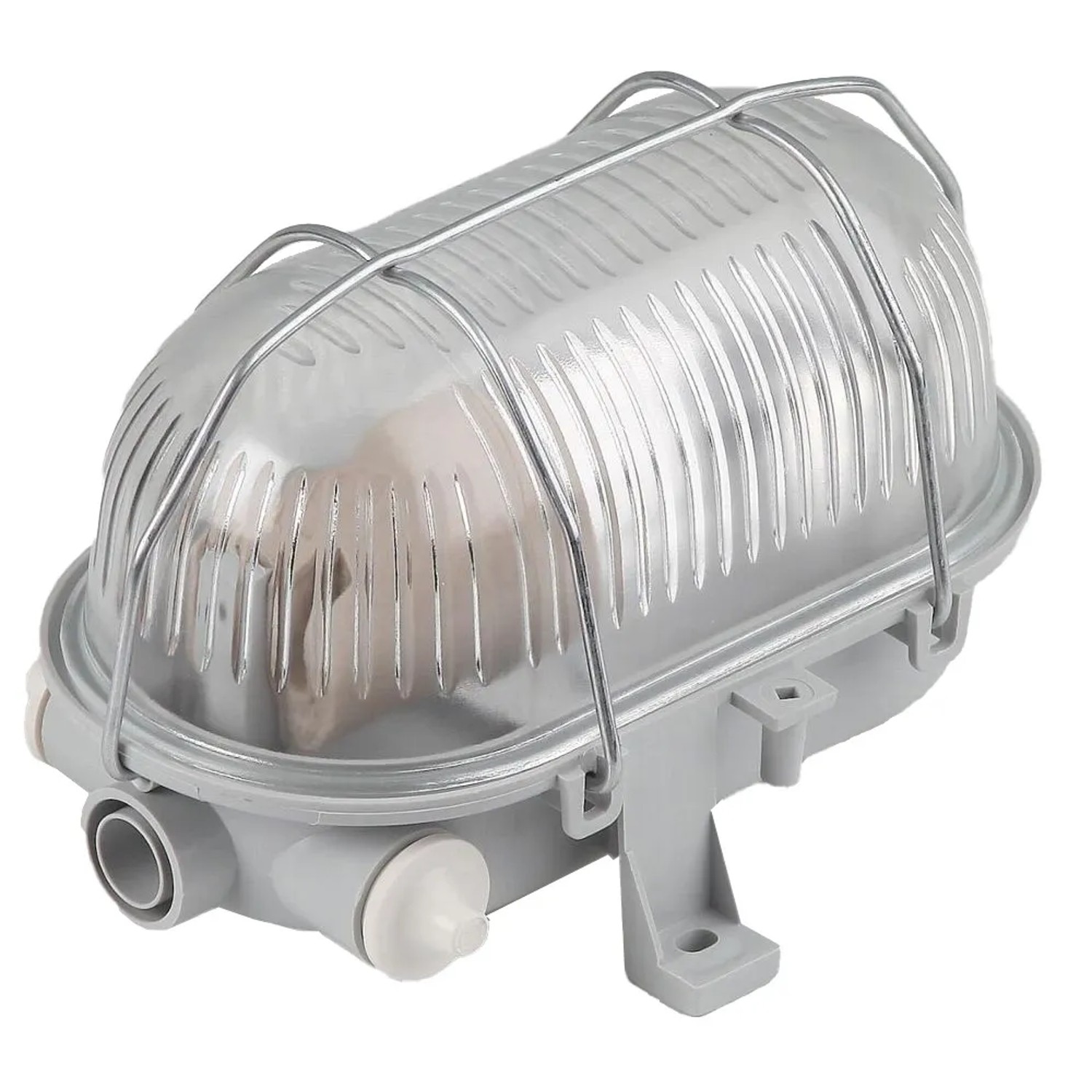Lena-lighting Stropní/nástěnné svítidlo Oval 60 Simetal 2, E27, šedé