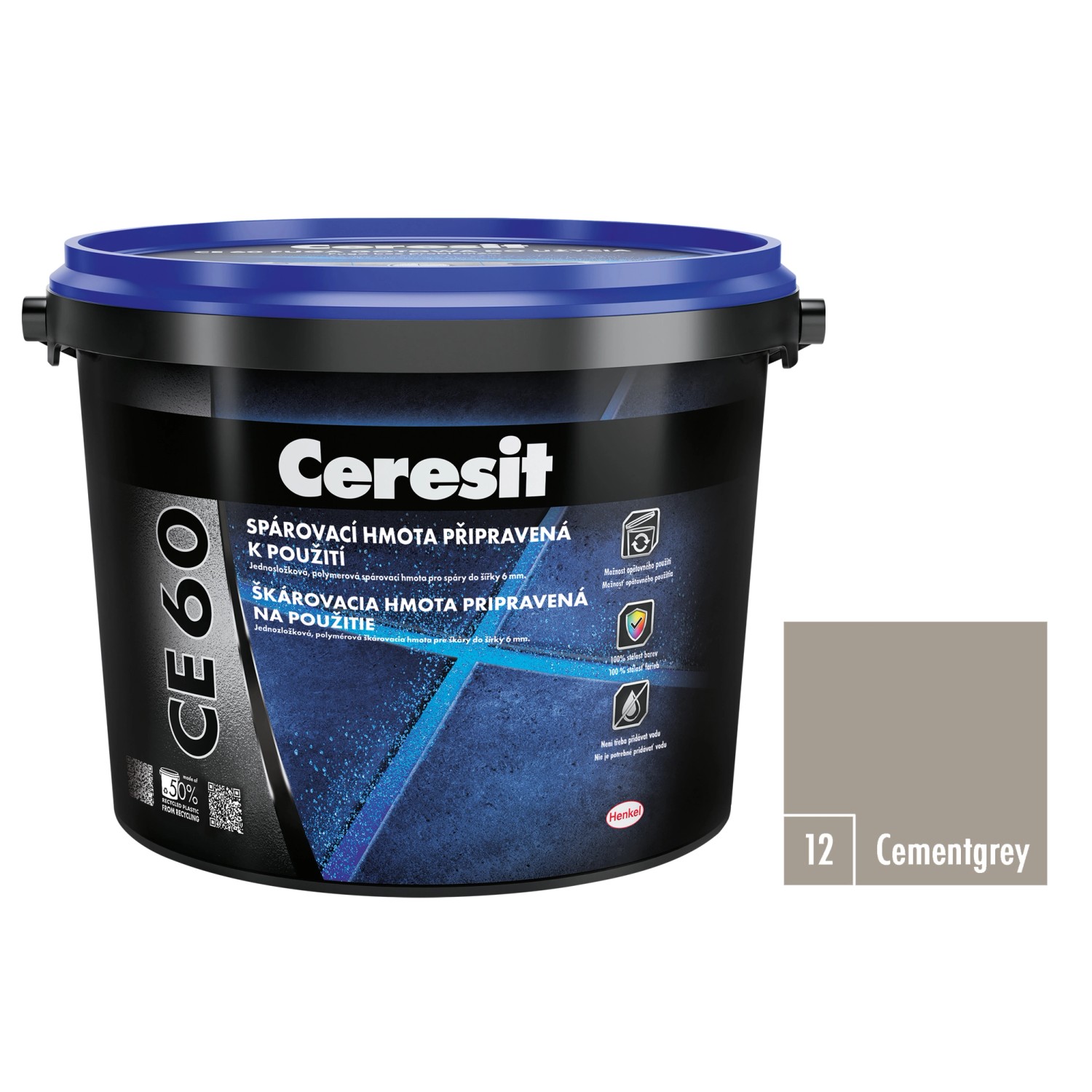 Ceresit Spárovací hmota připravená k okamžitému použití CE 60 cementgrey 2 kg