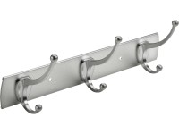 Hettich Věšáková lišta, 3 háky, matný chrom Hettich Věšáková lišta, 3 háky, matný chrom