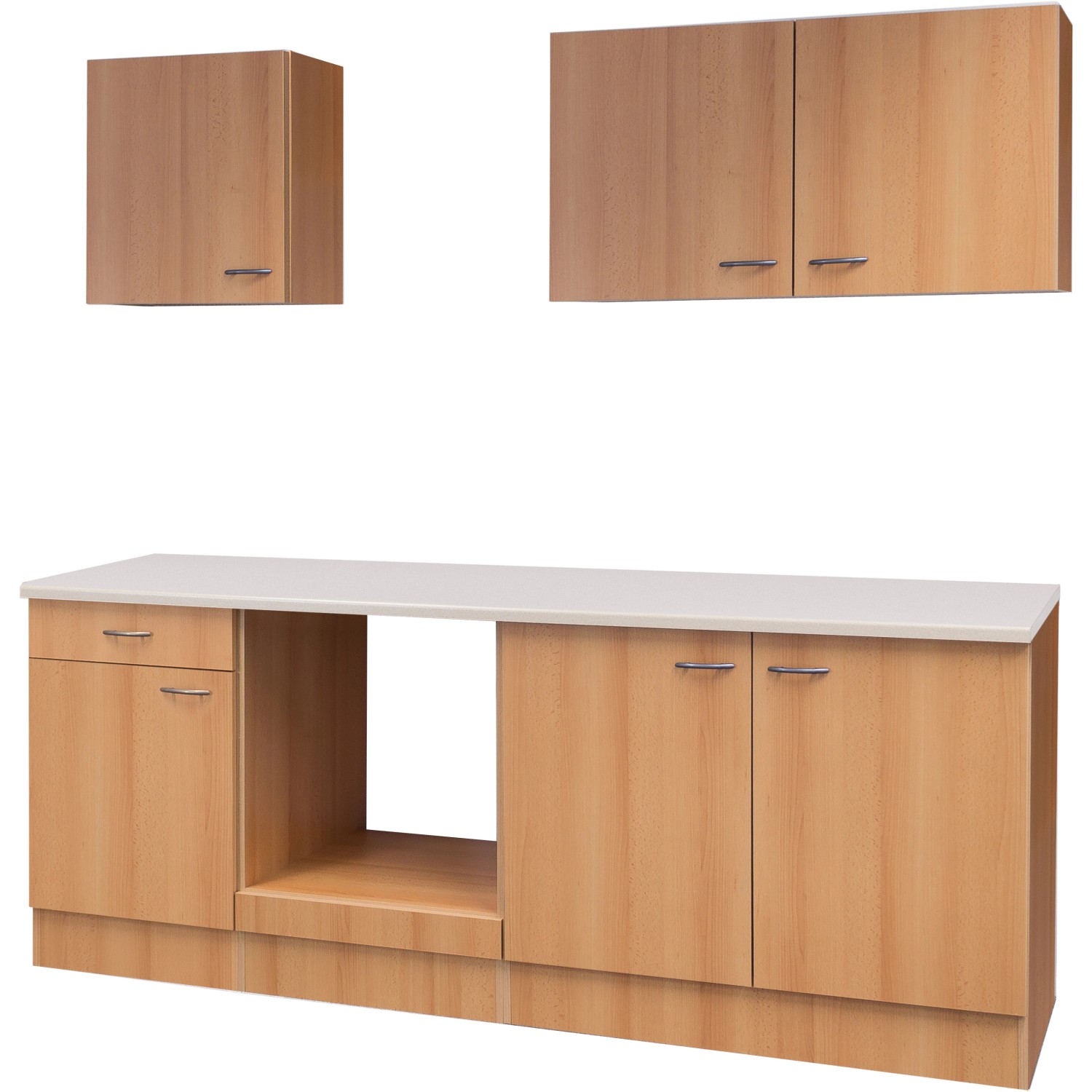 Flex-Well Kuchyně Nano 210 cm/typ 4 - bez el.spotřebičů a dřezu