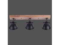 Just Light. Nástěnné/stropní svítidlo Samia 3bodové, černá, 74 x 24 cm Just Light. Nástěnné/stropní svítidlo Samia 3bodové, černá, 74 x 24 cm