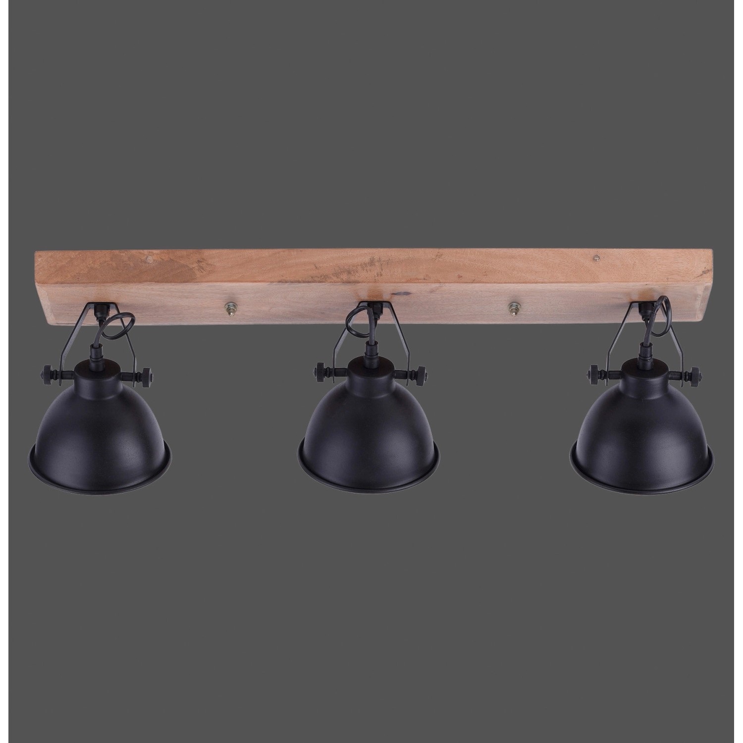 Just Light. Nástěnné/stropní svítidlo Samia 3bodové, černá, 74 x 24 cm