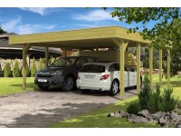 Skan Holz Přístřešek na auto Friesland ALU typ 4, zelený, 557 x 708 cm