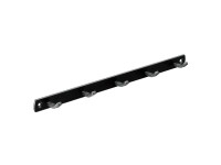 Hettich Věšák BUDGET se 4 háčky, z oceli, černý, 340 x 20 x 30 mm