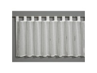 Bennetti Vitrážová záclona s poutky, pruhy, stříbrnošedá 140 x 45 cm Bennetti Vitrážová záclona s poutky, pruhy, stříbrnošedá 140 x 45 cm