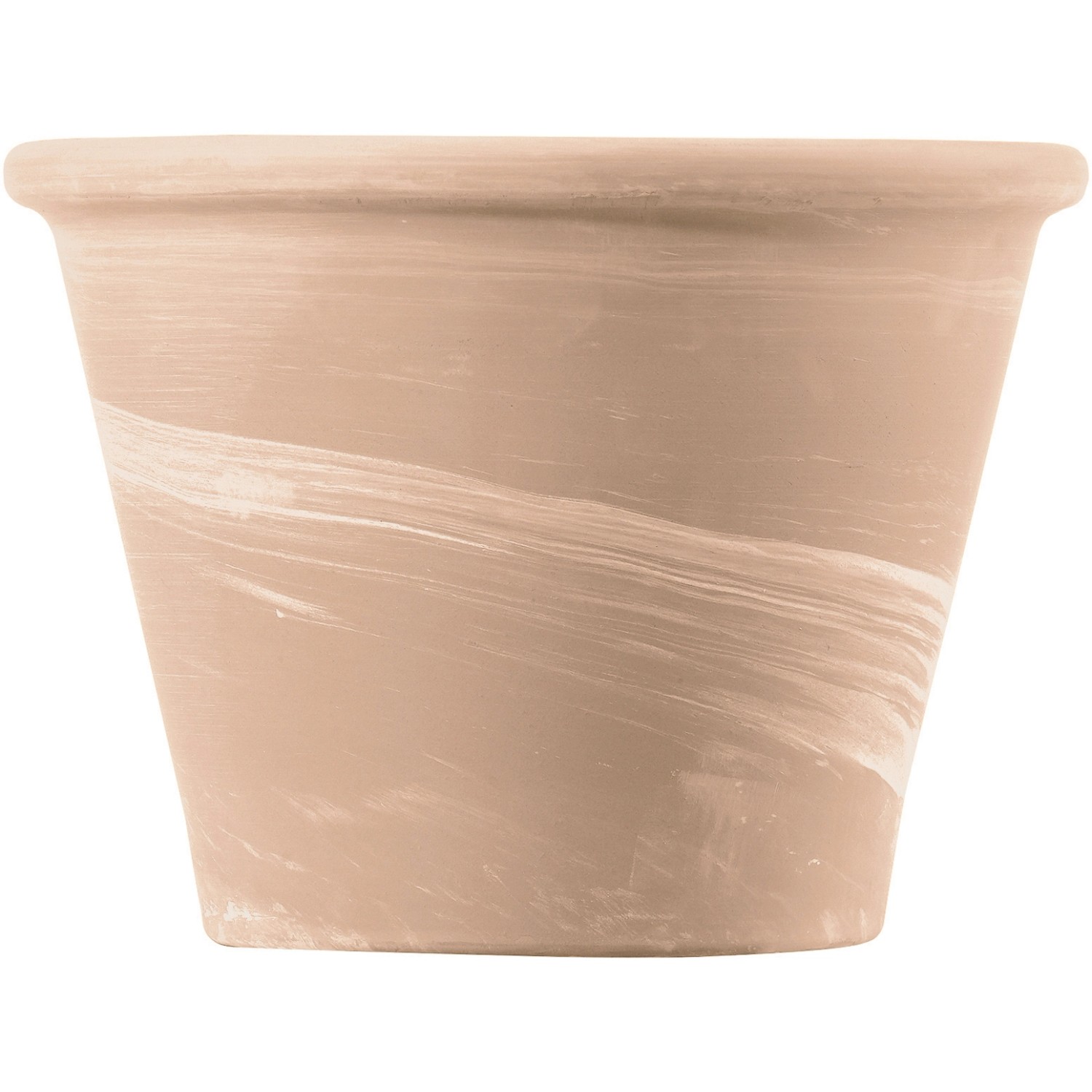 Deroma Terakotový květináč Vasum Duo White, pr. 17 x 13 cm