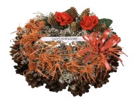 Hřbitovní věneček máčkový, pr. 13 cm