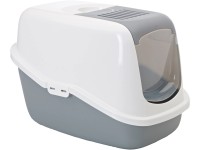 Savic Toaleta pro kočky Nestor 56 x 39 x 38,5 cm, bílo-šedá