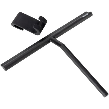 Wenko Koupelnová stěrka Mola XXL, široká stírací plocha ze silikonu, černá