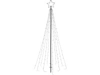 LED vánoční stromek s hvězdou 170LED 2v1 studená/teplá bílá IP44 pr. 120 x 220cm