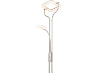 GLOBO Stojací LED lampa LANA chrom nikl matný