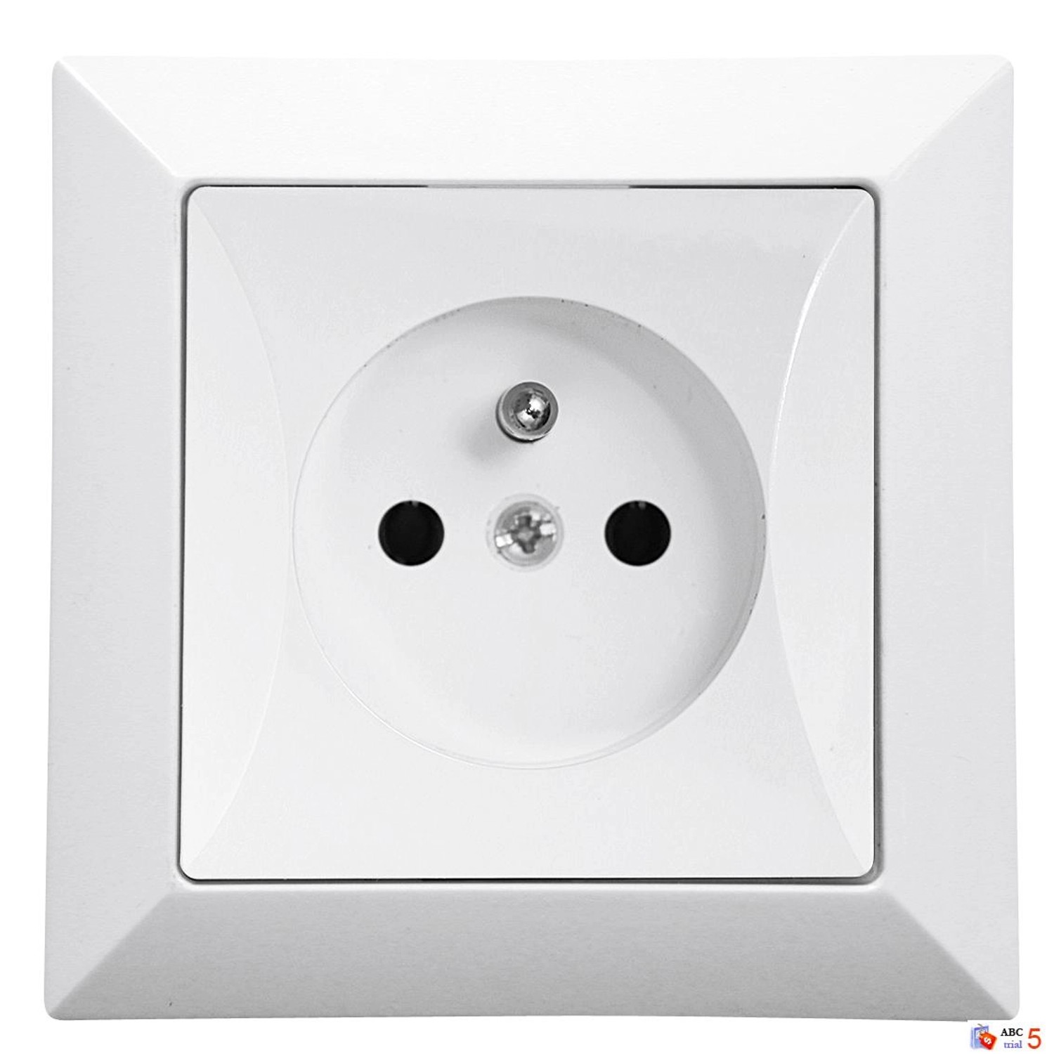 Zásuvka jednoduchá Pola, bílá