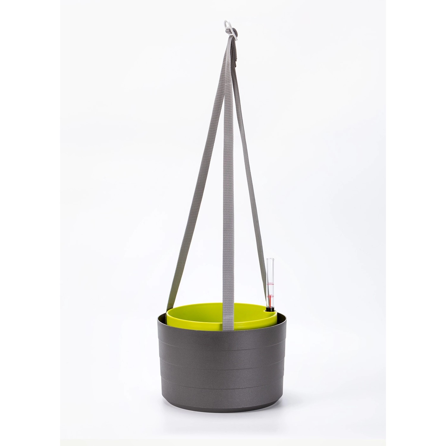 Plastia Samozavlažovací závěsná žardina Berberis antracit+zelená pr. 30x19,8cm