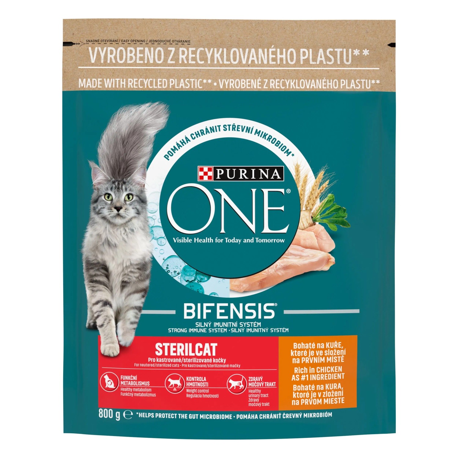 PURINA ONE Bifensis Sterilcat Granule pro kočky kuře 800 g