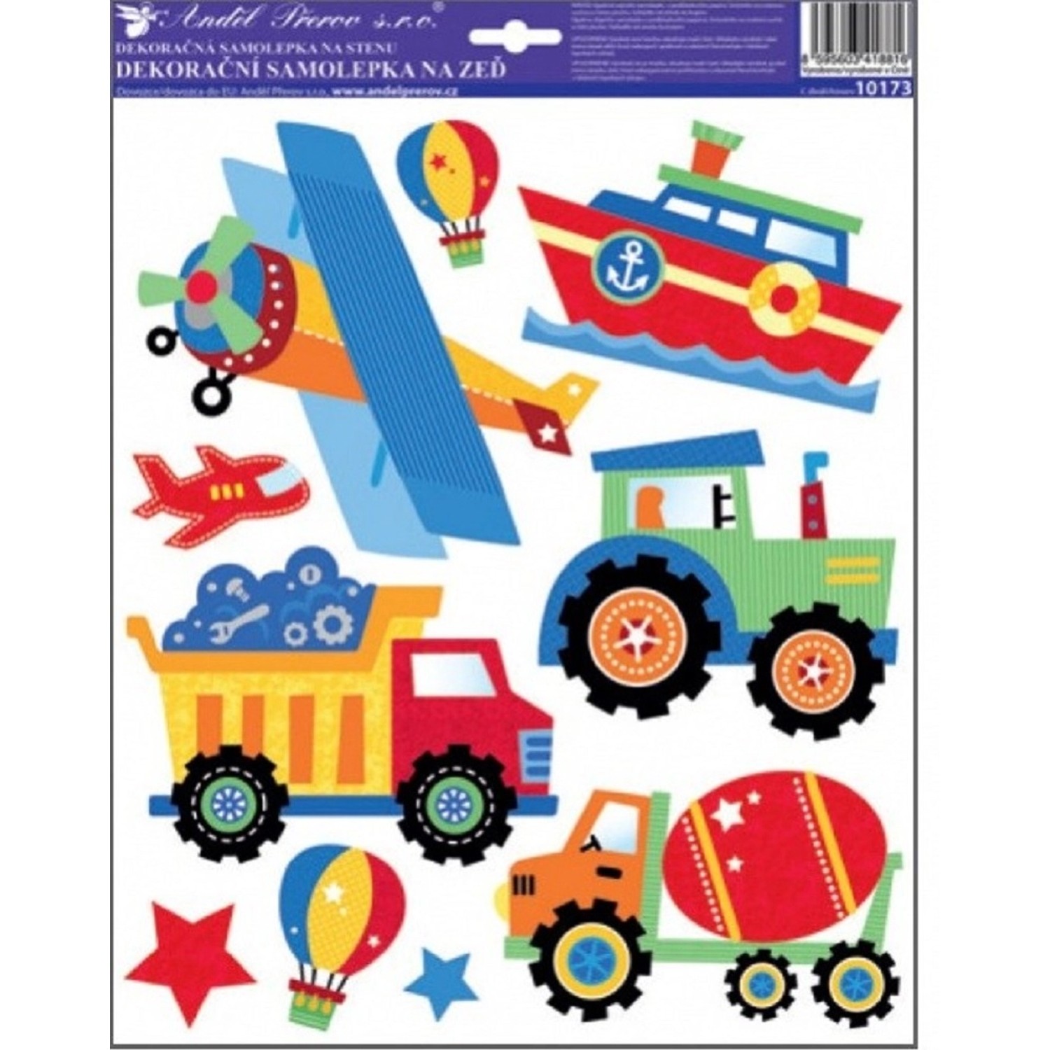 Anděl Přerov Samolepky na zeď stroje, mix dekorů, 33 x 29 cm