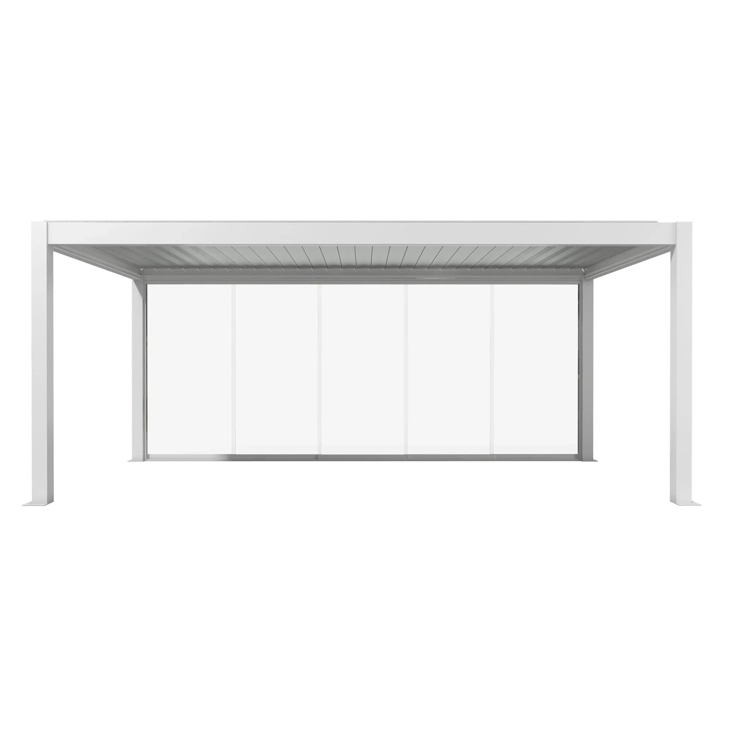 Biohort Posuvná stěna z čirého skla pro stranu pergoly 6 m bílá