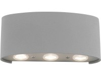 Paul Neuhaus Nástěnné LED svítidlo Carlo, 6x0,8 W, IP54, stříbrná, 17 x 4 cm