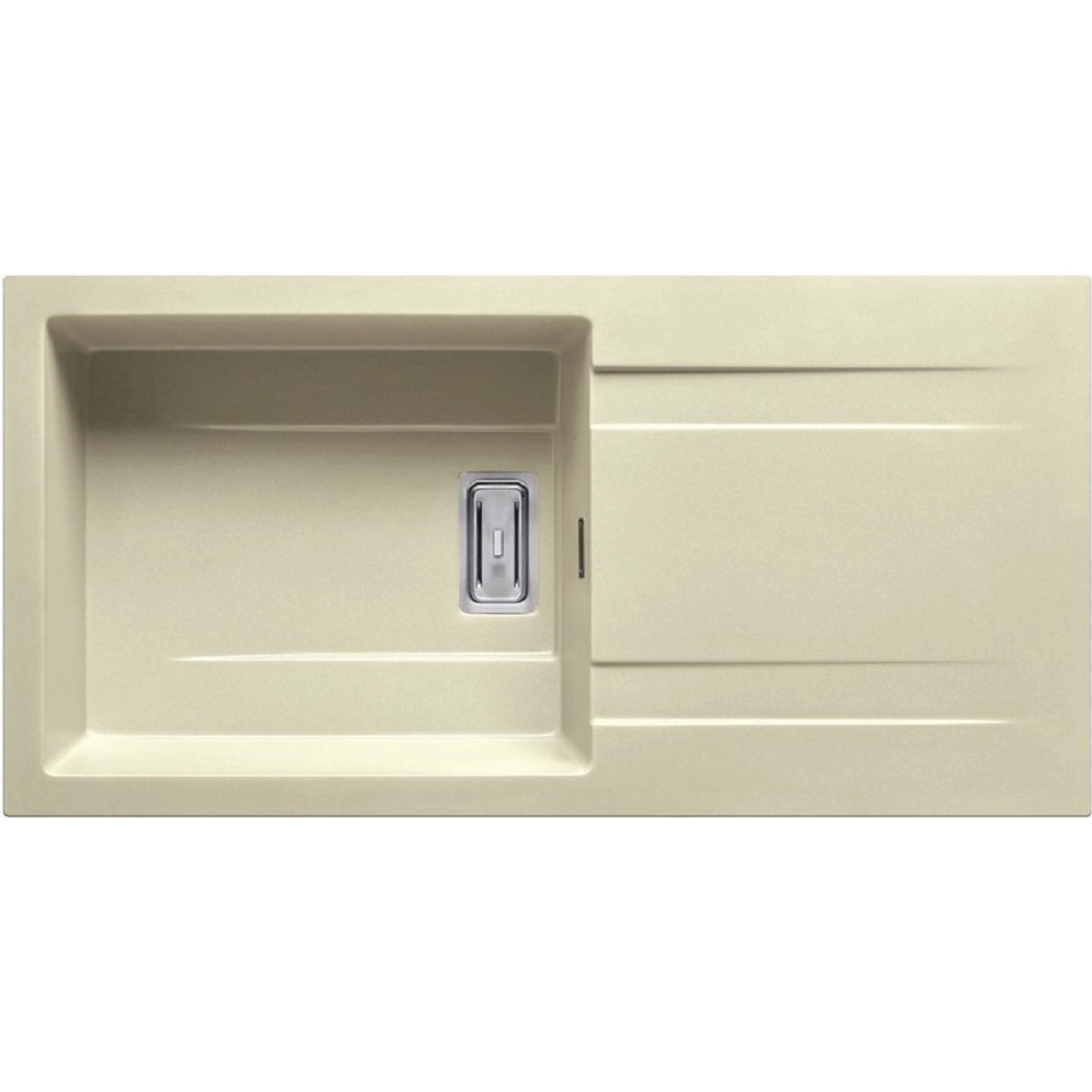 Pyramis Granitový dřez s odkapávačem Kartesio 1B 1D Plus, beige, 100 x 50 cm