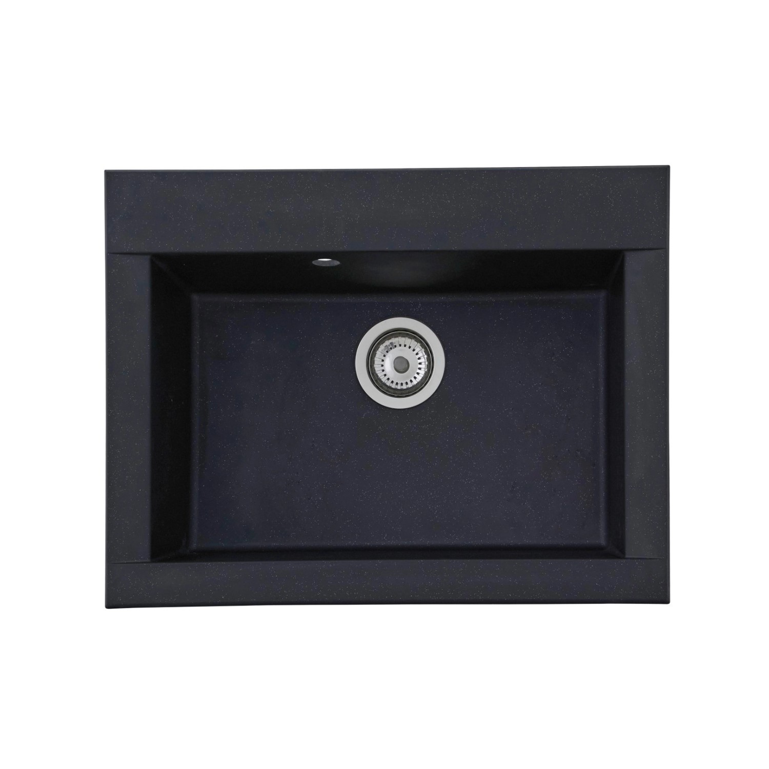 Respekta Kuchyňský dřez Mineralite Ohio černý 66 x 50 cm