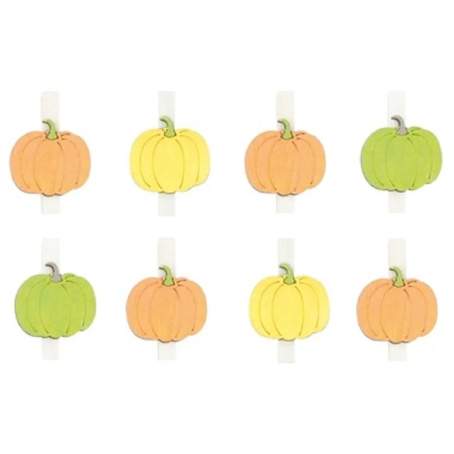 Anděl Přerov Dýně kulaté dřevěné na kolíčku, 8 ks, 3,5 cm