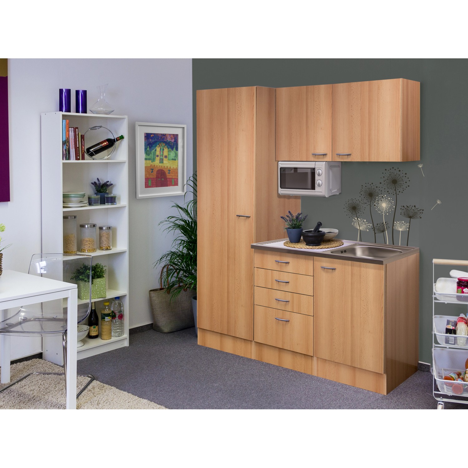 Flex-Well Kuchyně Nano 150 cm/typ 5 - mikrovlnka