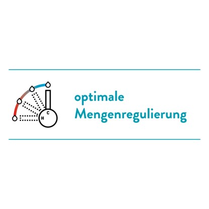 Symbol pro optimální regulaci průtoku u sprchové baterie baliv DU-5160.