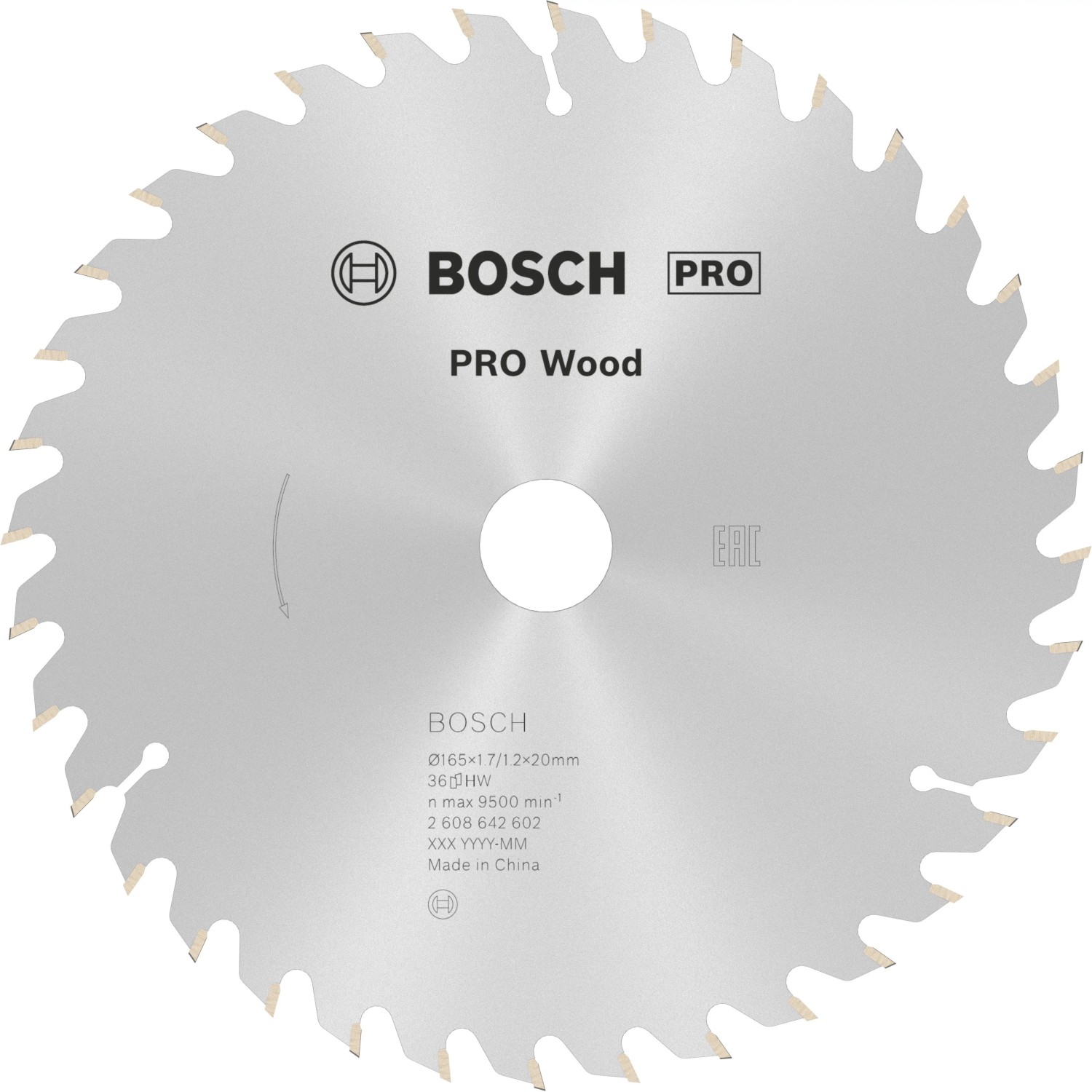 Pilový kotouč Bosch Optiline Wood 165x20 mm/36z.
