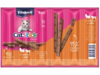 Vitakraft Pochoutka pro kočky Cat Stick krůta a jehně 3 x 6 g, 3 ks