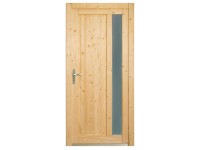 PANTO Dřevěné vedlejší vchodové dveře NET-510 přírodní smrk, 98 x 198 cm, L PANTO Dřevěné vedlejší vchodové dveře NET-510 přírodní smrk, 98 x 198 cm, L
