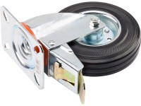 Otočné kolečko s gumovou obručí průměr 125 mm a celkovou brzdou Otočné kolečko s gumovou obručí průměr 125 mm a celkovou brzdou