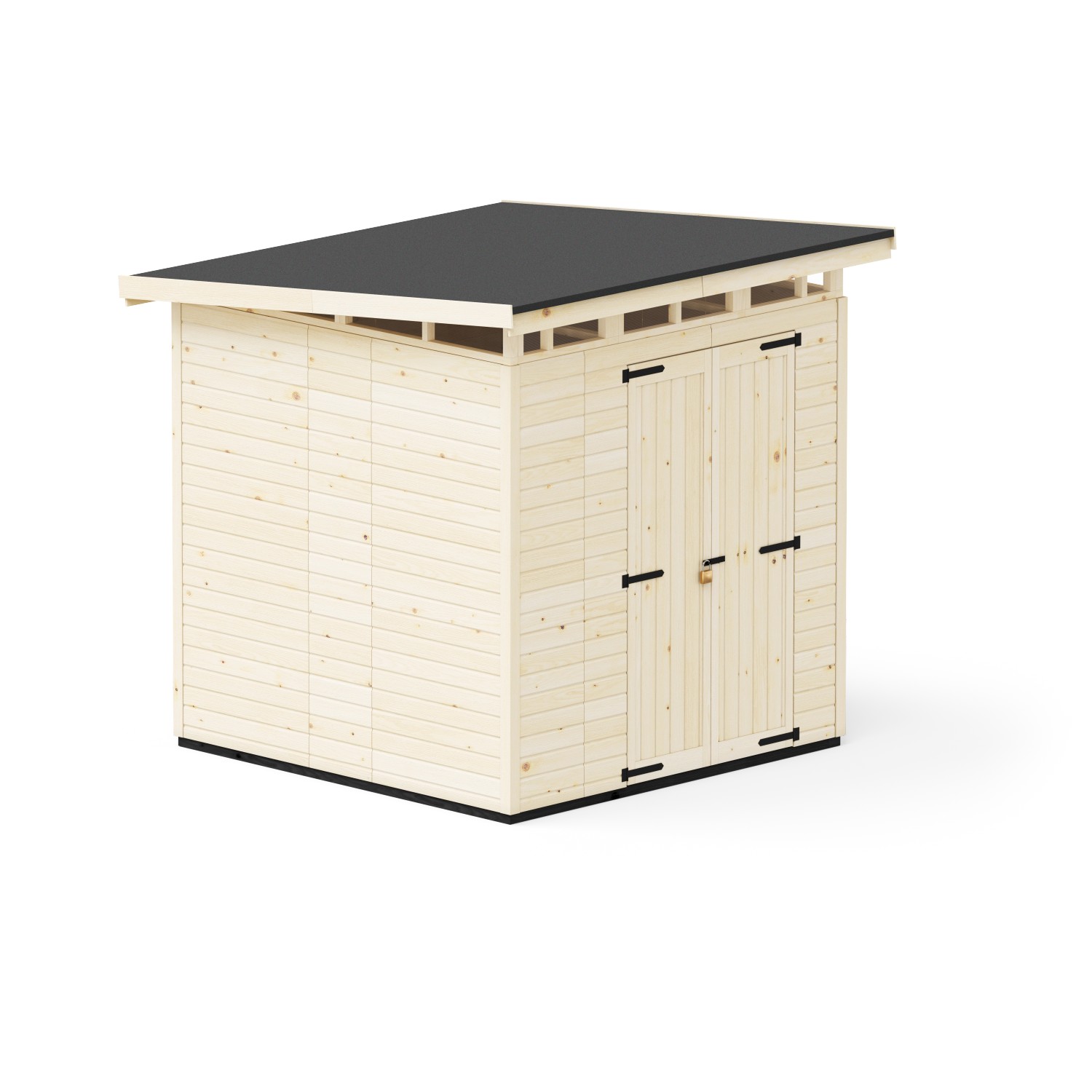 Upyard Dřevěný domek na nářadí Strongbox XL vč. základů přírodní 203 x 203 cm