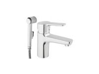 Rubineta Umyvadlová baterie Uno-17 stojánková s bidetovou sprškou, chrom Rubineta Umyvadlová baterie Uno-17 stojánková s bidetovou sprškou, chrom