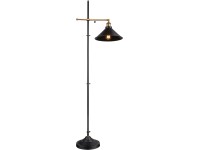 GLOBO Stojací lampa LENIUS, E27, černá-staromosazná, 50 x 30 x 155 cm