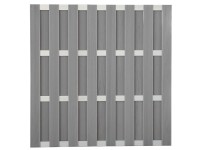 GroJa Hotový plot bez sloupků, šedá/hliník, 180 x 180 cm