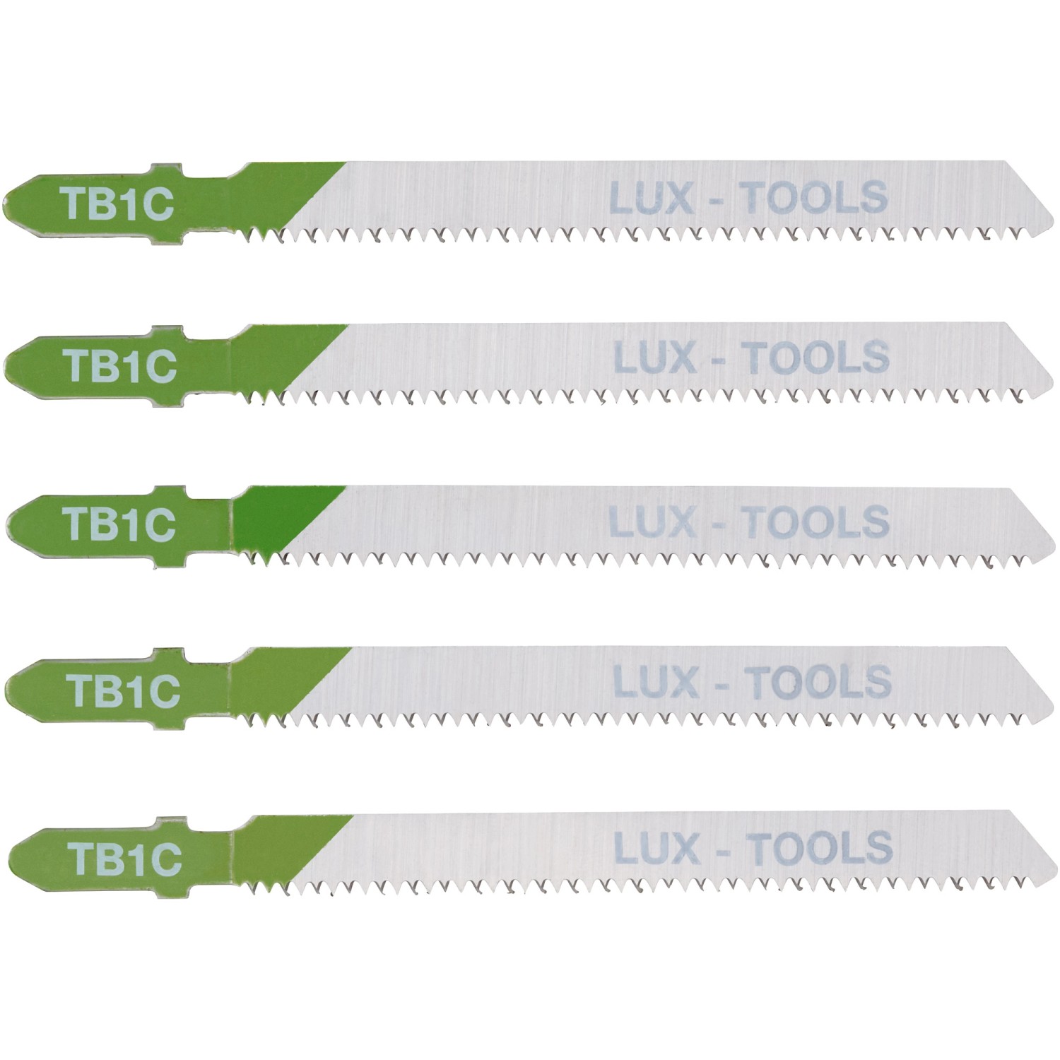 LUX Listy přímočaré pily na dřevo bimetal upínání T, 5 ks