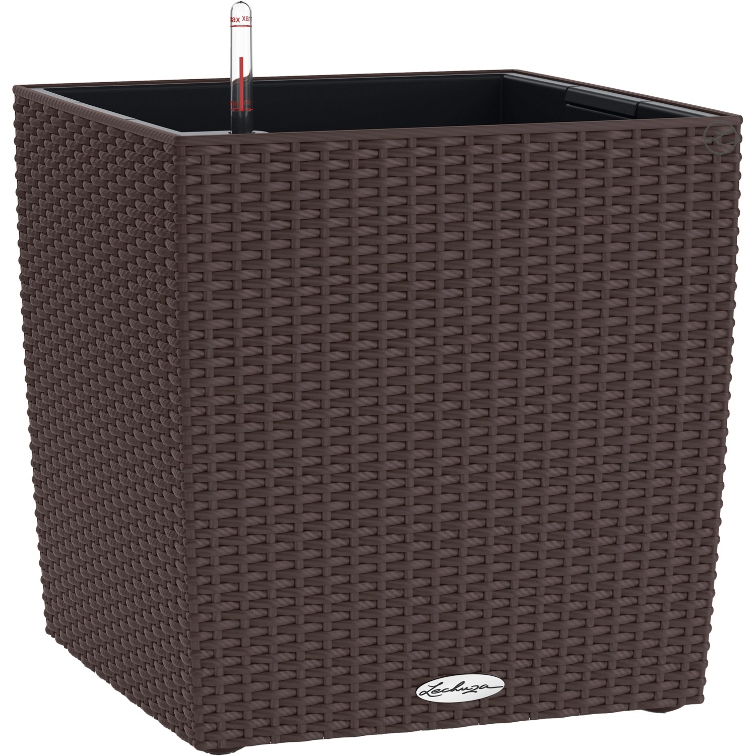 Lechuza Květináč Cube Cottage 30 mokka, 300 x 295 x 295 mm