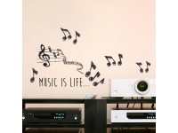 Crearreda Samolepicí dekorace, hudební motiv, 2 archy, 15 x 31 cm Crearreda Samolepicí dekorace, hudební motiv, 2 archy, 15 x 31 cm