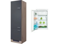 Flex-Well Kuchyňská skříňka Morena vč.lednice H-Tech WR2200 60 x 200 x 57,1 cm Flex-Well Kuchyňská skříňka Morena vč.lednice H-Tech WR2200 60 x 200 x 57,1 cm