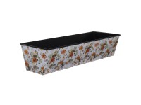 A.H.G. Truhlík Flora se zlatými detaily, bílá, 51 x 18 x 10,5 cm