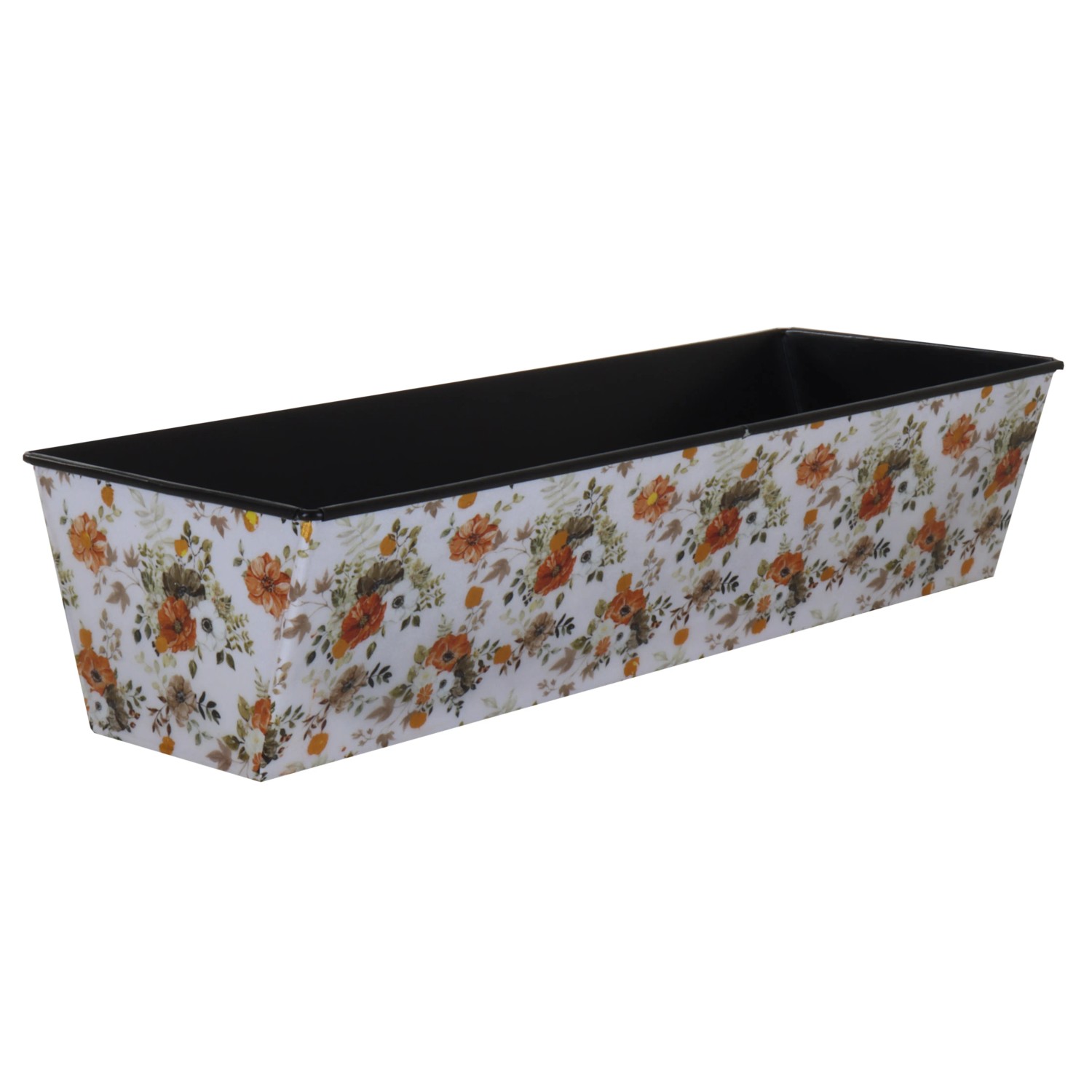 A.H.G. Truhlík Flora se zlatými detaily, bílá, 51 x 18 x 10,5 cm