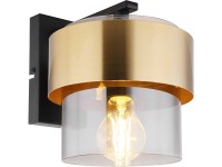 GLOBO Nástěnné svítidlo MILLEY černá E27 60 W 180 x 215 x 235 mm