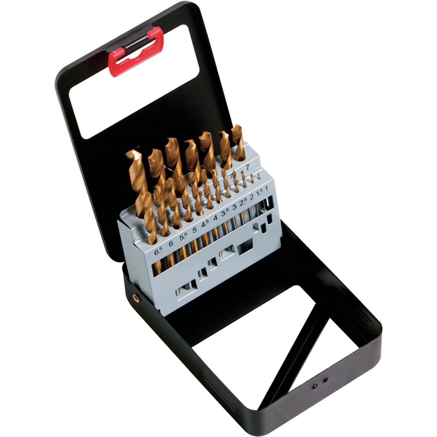 Ellix Kazeta s vrtáky TIN do kovu 19dílná